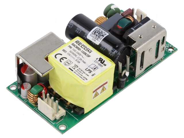 Voedingseenheid: schakelende; open; 90W; 85÷264VAC; 15VDC; 6000mA Voedingseenheid: schakelende; open; 90W; 85÷264VAC; 15VDC; 6000mA
